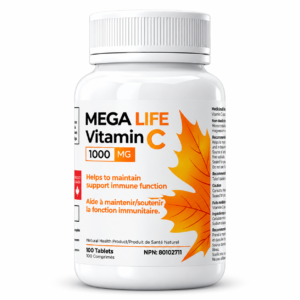 Mega Life Vitamin C 1000 mg, 100 tablets